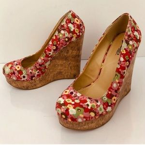 Y Not? Platform Wedges Floral Canvas 6